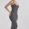 Meliora Charcoal Knit Midi Dress