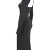 Meliora Charcoal Knit Midi Dress