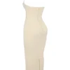 Mia Ecru Halter Maxi Dress