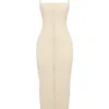 Mia Ecru Halter Maxi Dress