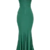 Milena Forest Corset Maxi Dress