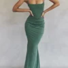 Milena Forest Corset Maxi Dress