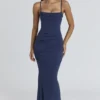 Milena Navy Corset Maxi Dress
