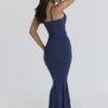 Milena Navy Corset Maxi Dress