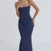 Milena Navy Corset Maxi Dress