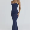 Milena Navy Corset Maxi Dress