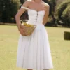Milia White Broderie Anglais & Cotton Midi Dress