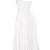 Milia White Broderie Anglais & Cotton Midi Dress