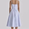 Millie Bluebell Lace Up Cotton Midi Sundress