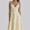 Millie Lemon Floral Print Strappy Cotton Midi Sundress