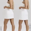 Mimi White Strapless Twill Mini Dress