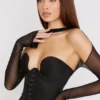 Mina Black Structured Corset