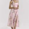 Minerva Pink Floaty Chiffon Midi Sundress