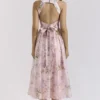 Minerva Pink Floaty Chiffon Midi Sundress