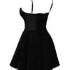 Minimoiselle Black Velvet Tulle Mini Dress
