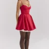 Minimoiselle Holly Red Satin Tulle Mini Dress
