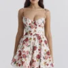 Minimoiselle Italian Rose Print Tulle Mini Dress