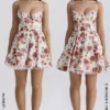 Minimoiselle Italian Rose Print Tulle Mini Dress