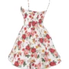 Minimoiselle Italian Rose Print Tulle Mini Dress