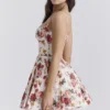 Minimoiselle Italian Rose Print Tulle Mini Dress