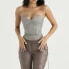 Mirabelle Smoke Lace Up Corset