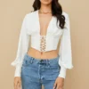 Mirabelle White Lace Up Corset