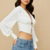 Mirabelle White Lace Up Corset