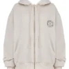 Mirage Cloud Cotton Fleece-Back Zip Through Hoodie