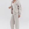 Mirage Cloud Cotton Fleece-Back Zip Through Hoodie
