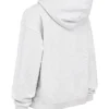 Mirage Light Grey Marl Cotton Fleece-Back Zip Through Hoodie