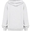 Mirage Light Grey Marl Cotton Fleece-Back Zip Through Hoodie