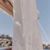 Mirea White Cotton Broderie Anglaise Wide Leg Trousers