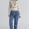 Mistle-Bow All Over Print Wool Cardigan
