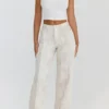 Mistress Rocks Cream Dusty Print Frayed Jeans – SALE