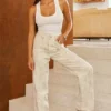 Mistress Rocks Cream Dusty Print Frayed Jeans – SALE