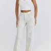Mistress Rocks Cream Dusty Print Frayed Jeans – SALE
