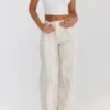 Mistress Rocks Cream Dusty Print Frayed Jeans – SALE