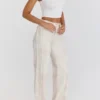 Mistress Rocks Cream Dusty Print Frayed Jeans – SALE