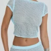 Mistress Rocks Seafoam Knit Open Back Ruffle Top – SALE