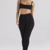 Mitzi Black Ribbed Knit Leggings