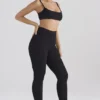 Mitzi Black Ribbed Knit Leggings