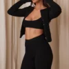 Mitzi Black Ribbed Knit Leggings