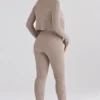 Mitzi Taupe Ribbed Knit Leggings