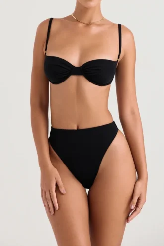 Monaco Black Underwired Bikini Top