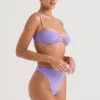 Mykonos Violet High Waist Bikini Bottom