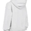 Muse Light Grey Marl Cotton Fleece-Back Hoodie