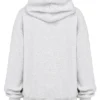 Muse Light Grey Marl Cotton Fleece-Back Hoodie