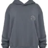Muse Slate Cotton Fleece-Back Hoodie