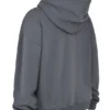 Muse Slate Cotton Fleece-Back Hoodie