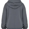 Muse Slate Cotton Fleece-Back Hoodie